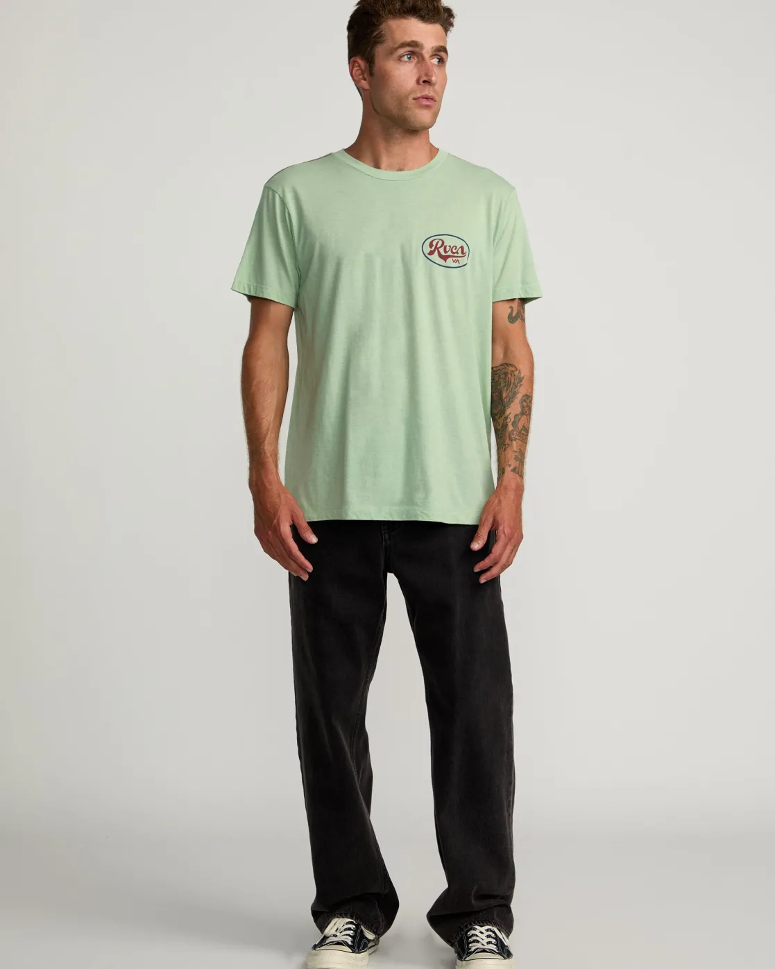 RVCA PROWL TEE Granite Green