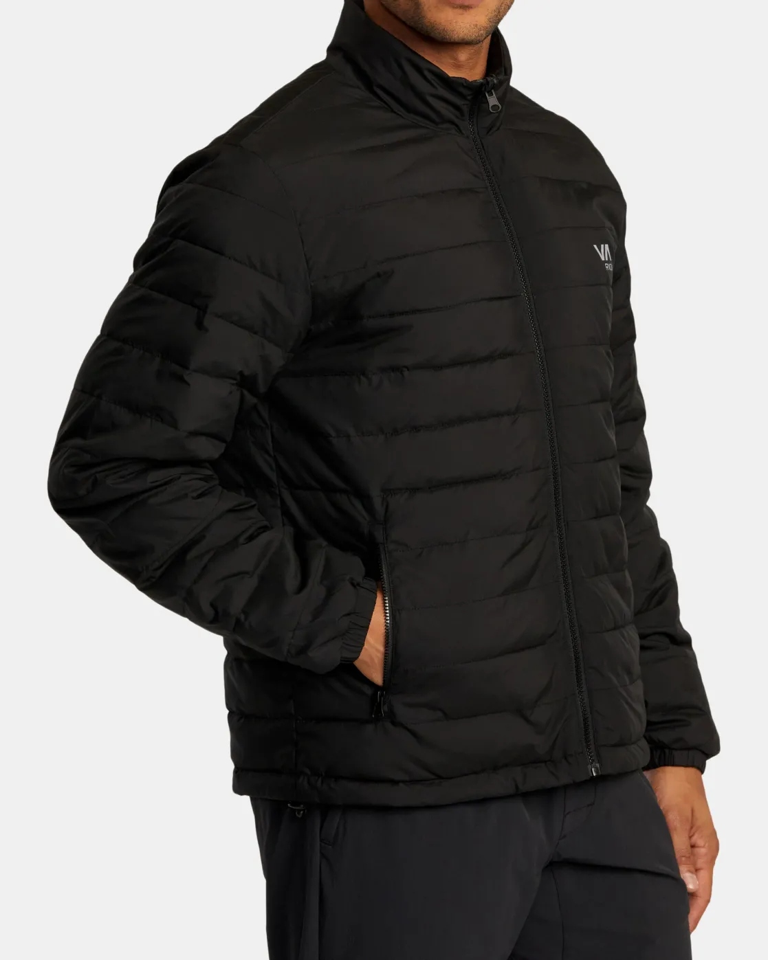 RVCA REVERSIBLE PUFFER JACKET Black 2 Clearance