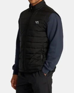 RVCA REVERSIBLE PUFFER VEST Black Best