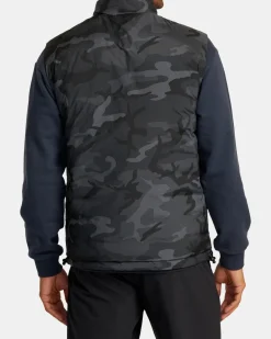RVCA REVERSIBLE PUFFER VEST Black Best