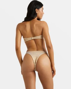 RVCA RIPPLE AND TWIST SKIMPY COVERAGE BIKINI BOTTOMS Sunrise New