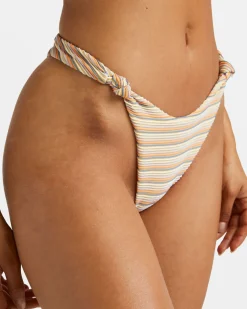 RVCA RIPPLE AND TWIST SKIMPY COVERAGE BIKINI BOTTOMS Sunrise New