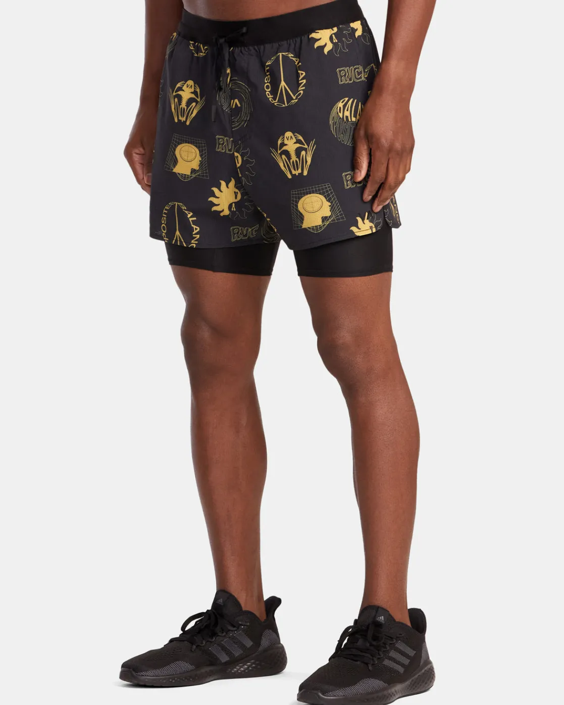RVCA RUNNER 2-IN-1 SHORTS Wanderers Charcoal