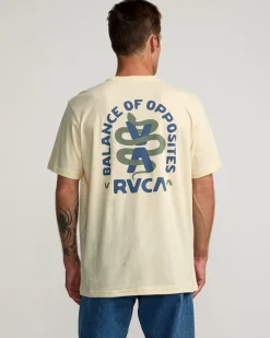 RVCA SERPENT SHORT SLEEVE TEE Silver Bleach New