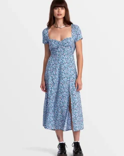 RVCA SECRETS MIDI DRESS Black Floral Online