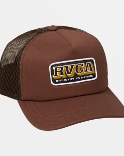 RVCA SERVICE TRUCKER HAT Chocolate New