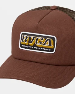 RVCA SERVICE TRUCKER HAT Chocolate New