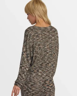 RVCA SOFT CABLE SWEATER Ermine Hot