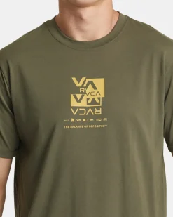 RVCA SPLITTER STACKS TEE Olive Hot