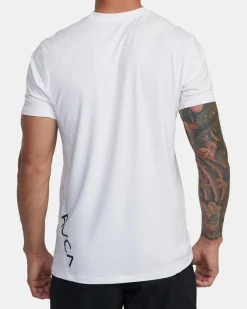 RVCA SPORT VENT PERFORMANCE TEE White Sale