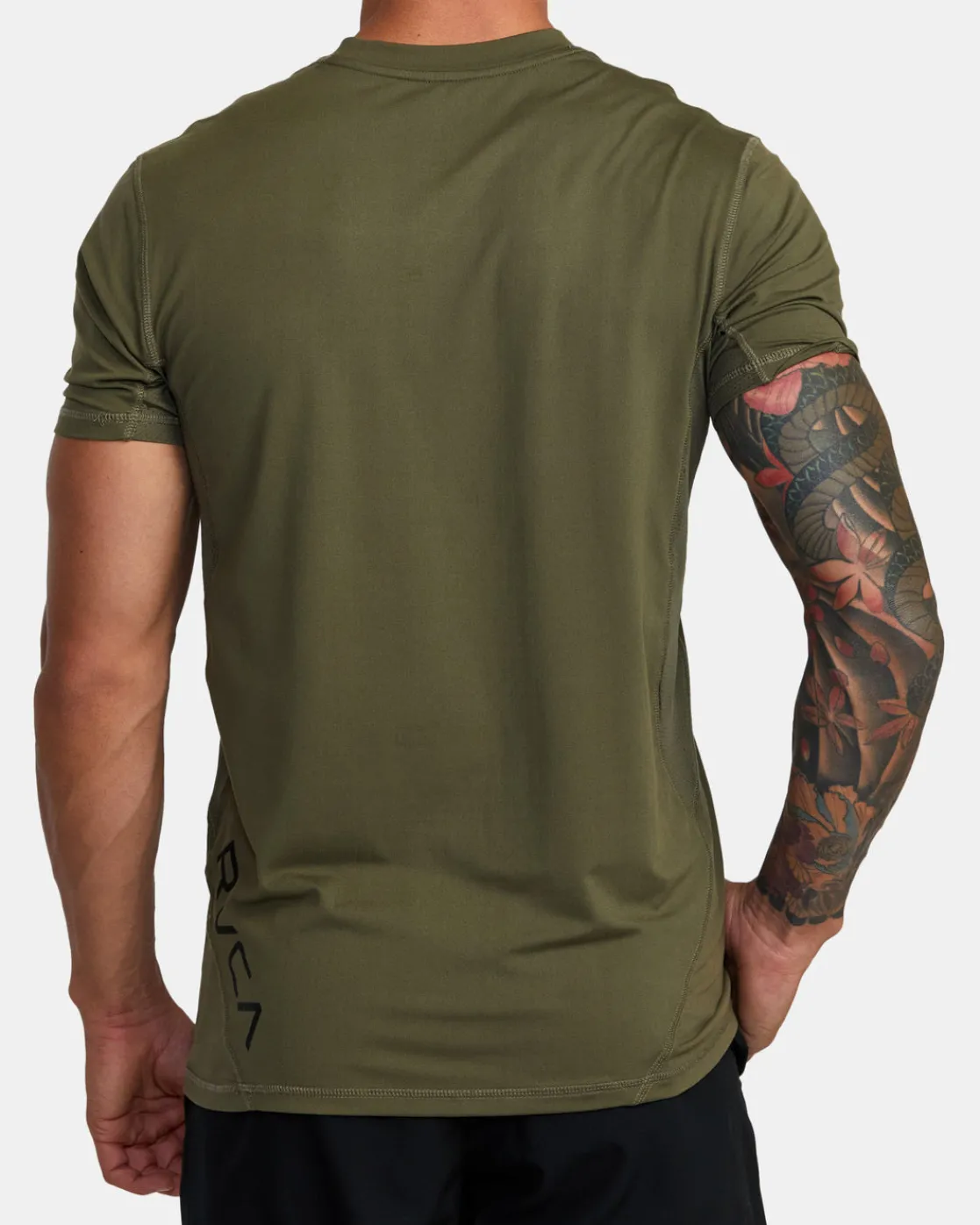 RVCA SPORT VENT PERFORMANCE TEE Olive Discount