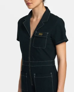RVCA SPRING SHIFT WORKWEAR JUMPSUIT Black