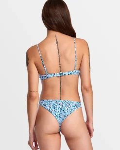 RVCA SPRINKLES V-WIRE BRALETTE BIKINI TOP Black Floral Online