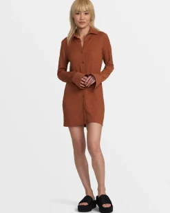 RVCA SUNDAE DRESS Mocha Bisque Online