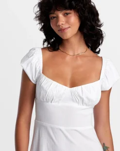 RVCA TESS DRESS Whisper White Outlet
