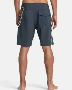 RVCA VA 19" BOARDSHORTS Black Multi New
