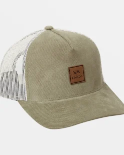 RVCA VA ALL THE WAY CORD TRUCKER HAT Sage Leaf Outlet