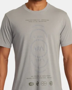 RVCA VA CIRCLE SPLITTER TEE Stone Clearance