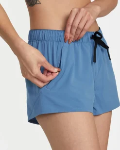 RVCA VA ESSENTIAL LOW-RISE YOGGER SPORT SHORTS Coronet Blue New