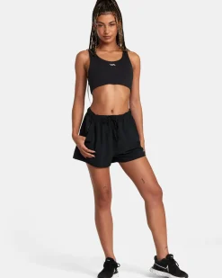 RVCA VA ESSENTIAL MID-RISE YOGGER X TECHNICAL TRAINING SHORTS Black Outlet