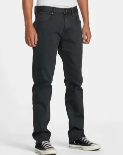 RVCA WEEKEND ANP DENIM JEANS Black Overdye Discount