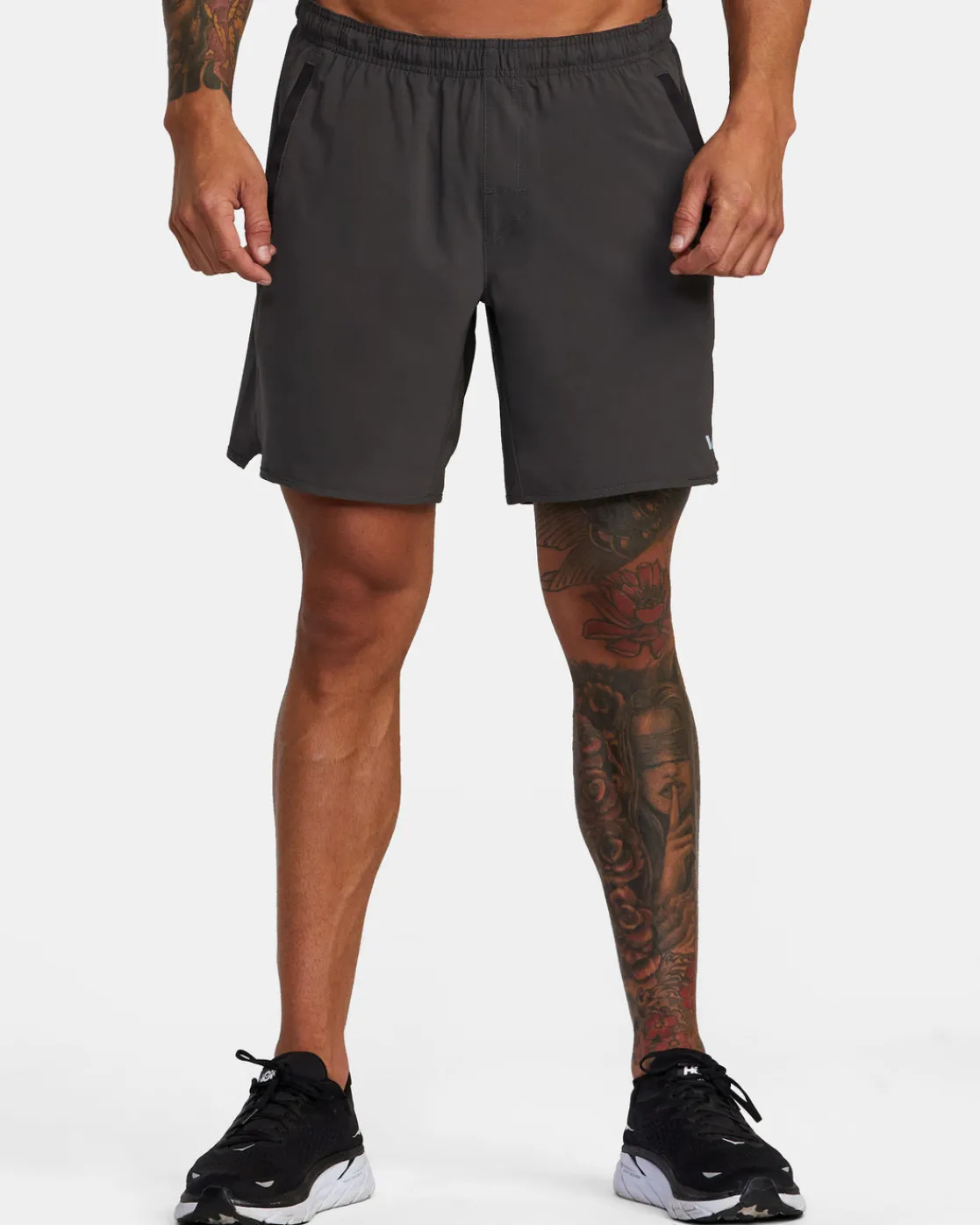 RVCA YOGGER STRETCH 17" ATHLETIC SHORTS Slate Clearance