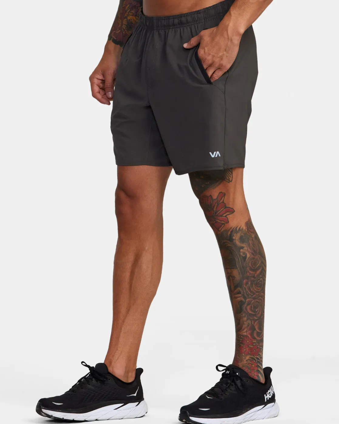 RVCA YOGGER STRETCH 17" ATHLETIC SHORTS Slate Clearance