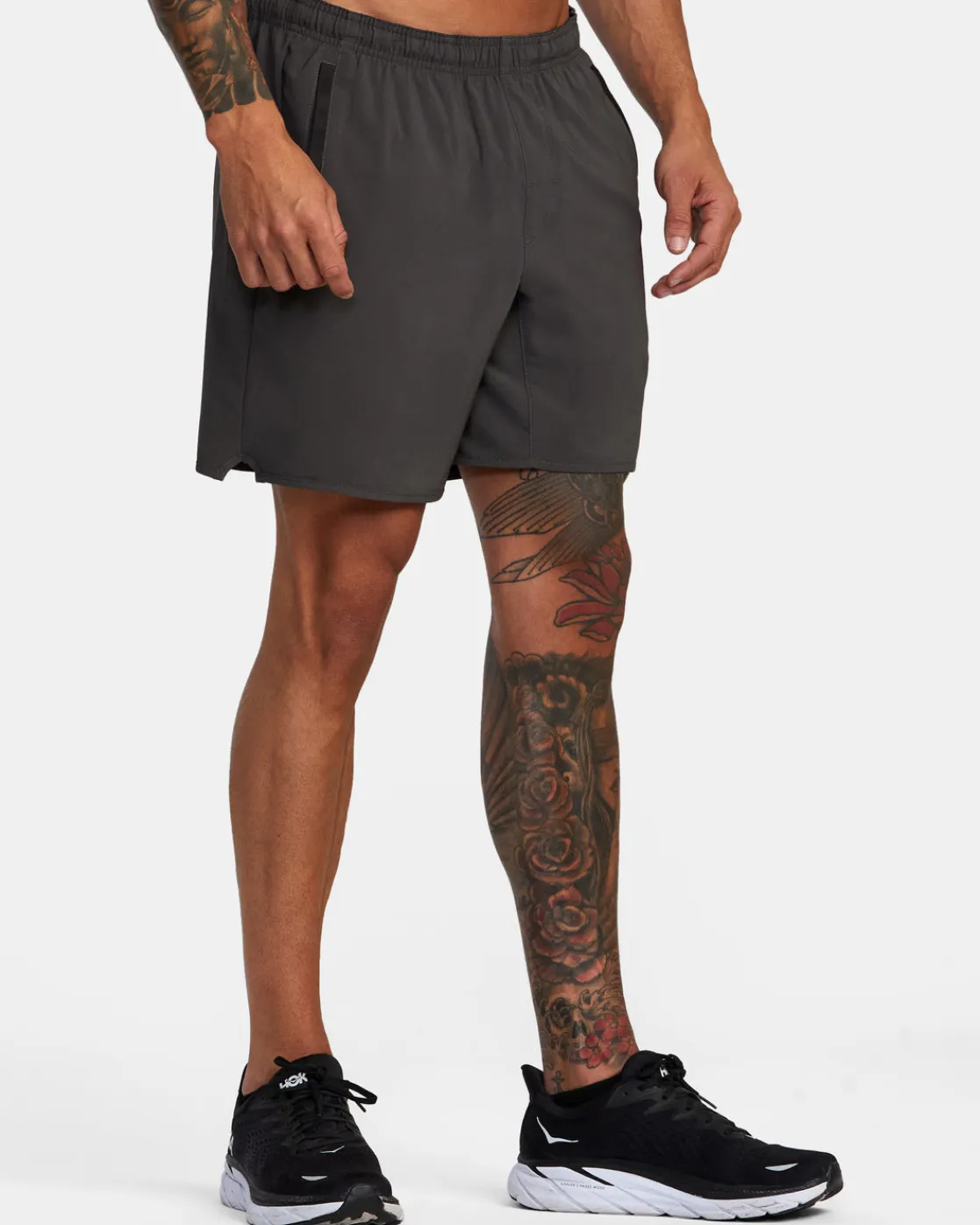 RVCA YOGGER STRETCH 17" ATHLETIC SHORTS Slate Clearance