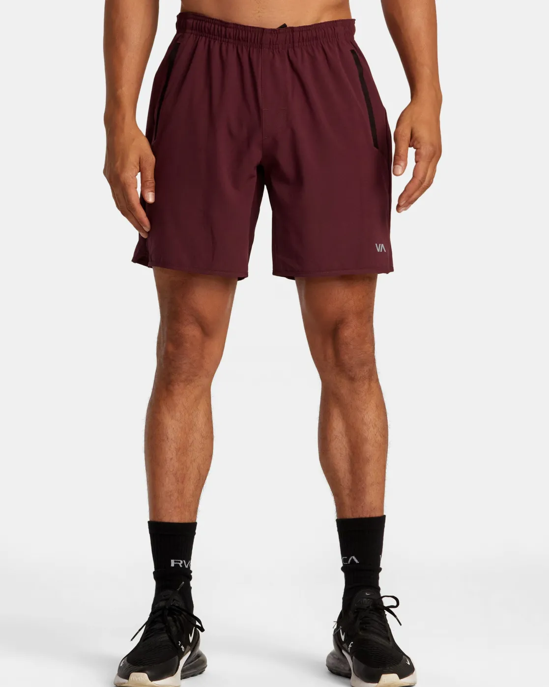 RVCA YOGGER STRETCH 17" ATHLETIC SHORTS Plum Best