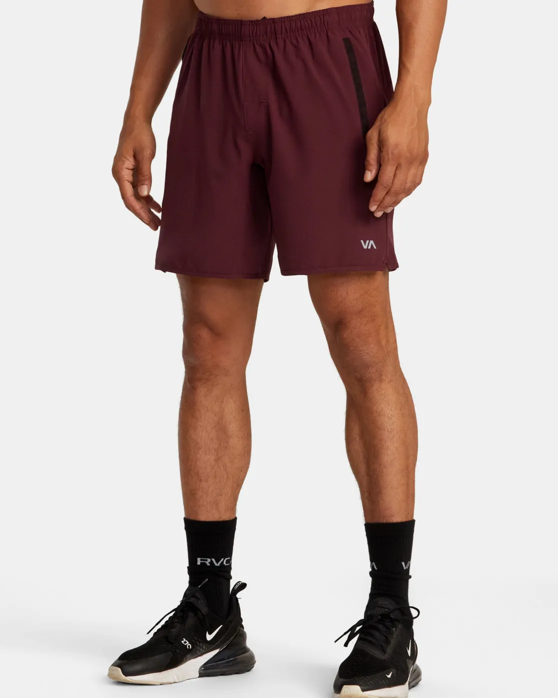 RVCA YOGGER STRETCH 17" ATHLETIC SHORTS Plum Best